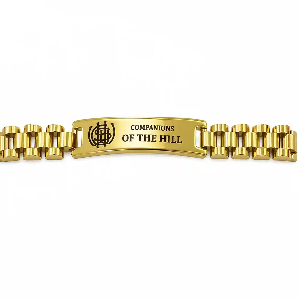 Gold engraved bracelet